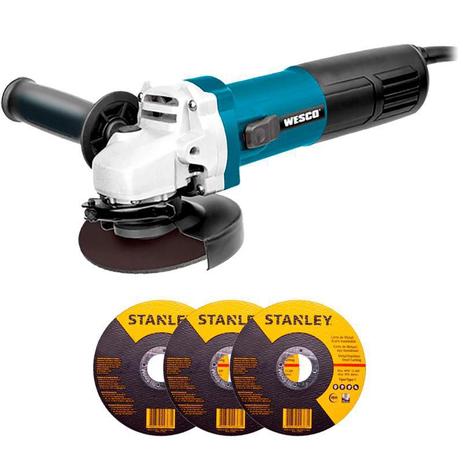 Esmerilhadeira Angular 4.1/2 POL 750W WS4740 WESCO + 3 Discos de Corte Menor preço em Esmerilhadeira Angular 4.1/2 POL 750W WS4740 WESCO + 3 Discos de Corte