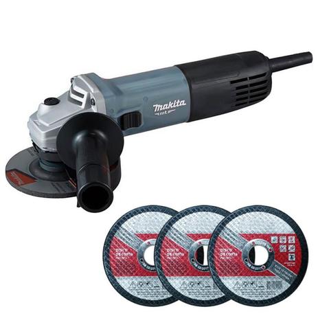 Esmerilhadeira Angular 4.1/2 POL 850W Profissional M9510G MAKITA + Brinde 3 Discos de Corte Menor preço em Esmerilhadeira Angular 4.1/2 POL 850W Profissional M9510G MAKITA + Brinde 3 Discos de Corte