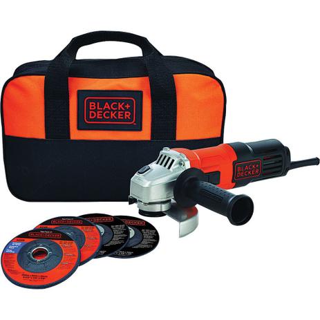 Esmerilhadeira Angular 4.5” 650W Black & Decker G650K5 com 4 Discos e Bolsa Menor preço em Esmerilhadeira Angular 4.5” 650W Black & Decker G650K5 com 4 Discos e Bolsa
