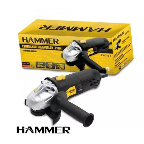 Esmerilhadeira Angular De 4.1/2 Pol. 710w-hammer-710 - 110v Menor preço em Esmerilhadeira Angular De 4.1/2 Pol. 710w-hammer-710 - 110v