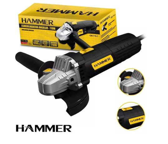 Esmerilhadeira Angular Hammer 4.1/2 710w Menor preço em Esmerilhadeira Angular Hammer 4.1/2 710w