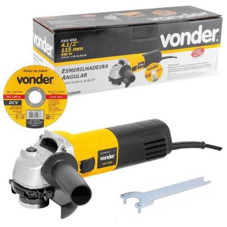 Esmerilhadeira angular vonder 650w corte desgast eav650 127v Menor preço em Esmerilhadeira angular vonder 650w corte desgast eav650 127v