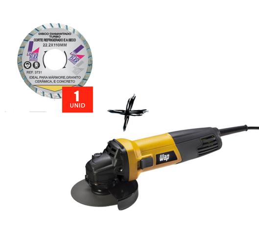 Esmerilhadeira Angular Wap EEA 710 com Disco Diamantado 110V Menor preço em Esmerilhadeira Angular Wap EEA 710 com Disco Diamantado 110V