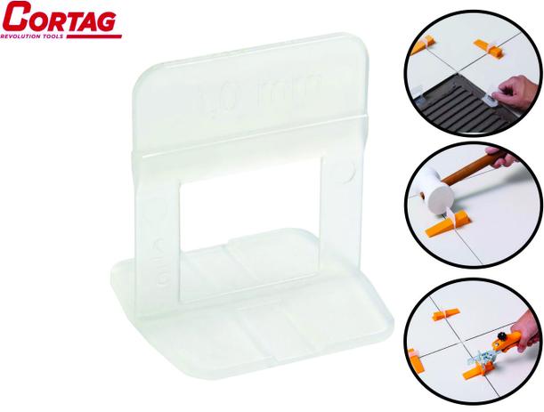 espacador nivelador para colocacao de porcelanatos e piso 2 0mm cortag 500 pcs
