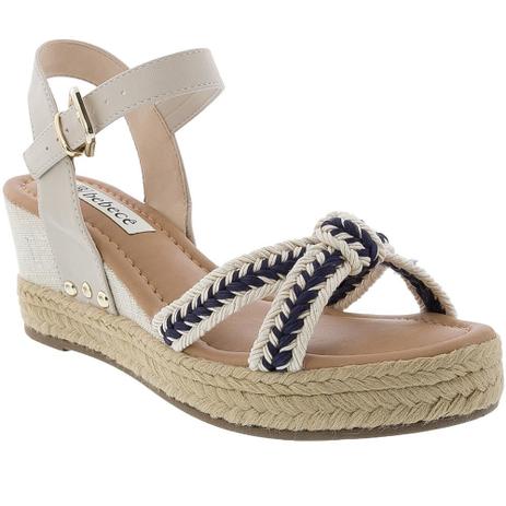 Espadrille Bebece Anabela Detalhe Em No Tecido Off White Bebece Espadrilles Magazine Luiza