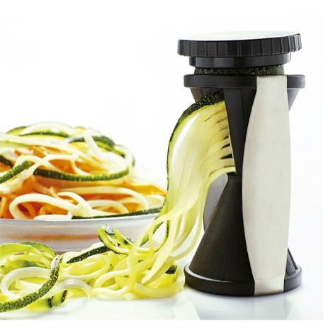 Espaguete de Abobrinha Cortador de Legumes em Espiral Preto - Keita Menor preço em Espaguete de Abobrinha Cortador de Legumes em Espiral Preto - Keita