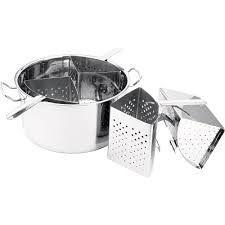 Espagueteira 5 peças em inox 4 divisorias 10 litros linha luxo hercules - Western Menor preço em Espagueteira 5 peças em inox 4 divisorias 10 litros linha luxo hercules - Western