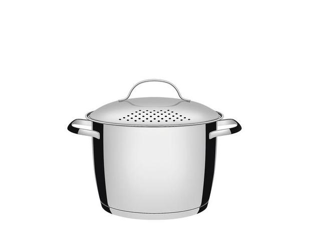 Espagueteira aço inox com fundo triplo 20cm - Allegra - Tramontina Menor preço em Espagueteira aço inox com fundo triplo 20cm - Allegra - Tramontina