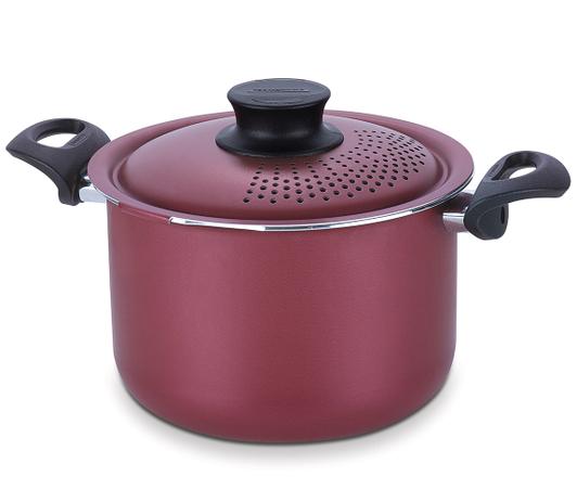 Espagueteira Antiaderente Paris Tramontina - Vermelho / 24 Cm / 7.5 Lt Menor preço em Espagueteira Antiaderente Paris Tramontina - Vermelho / 24 Cm / 7.5 Lt