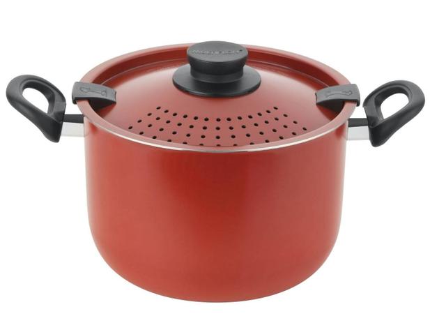 Espagueteira Multiflon Antiaderente 23cm - com Tampa e Alças Gourmet 57822 Menor preço em Espagueteira Multiflon Antiaderente 23cm - com Tampa e Alças Gourmet 57822