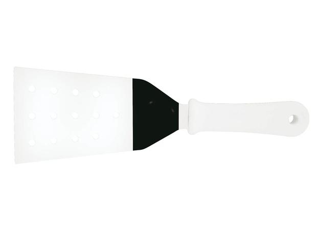 Espátula Aço Inox Curva Perfurada 9 cm Durafio Di Solle - SOL 061 Menor preço em Espátula Aço Inox Curva Perfurada 9 cm Durafio Di Solle - SOL 061