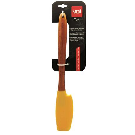 Espátula Grande de Silicone Amarela e Cabo de Bambu Yoi Tyft 8108010117 Menor preço em Espátula Grande de Silicone Amarela e Cabo de Bambu Yoi Tyft 8108010117