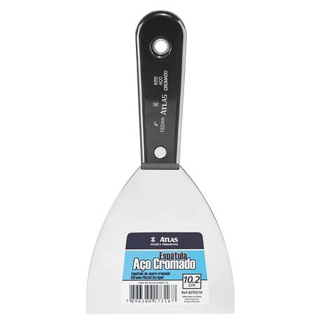 Espatula Massa Gesso Aço Cromado 10,2cm Cabo Plastico 4” Atlas Menor preço em Espatula Massa Gesso Aço Cromado 10,2cm Cabo Plastico 4” Atlas