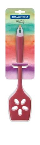 Espátula Perfurada Vermelha Nylon e Silicone Matiz Tramontina 63817391 Menor preço em Espátula Perfurada Vermelha Nylon e Silicone Matiz Tramontina 63817391