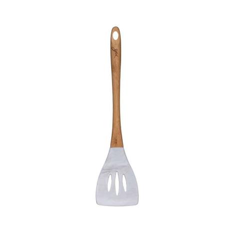 Espátula vazada bambu e silicone marmorizado - yoi Menor preço em Espátula vazada bambu e silicone marmorizado - yoi