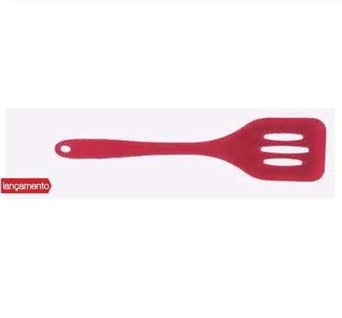 Espátula Vazada de Silicone Vermelha Mimo Style - Not defined Menor preço em Espátula Vazada de Silicone Vermelha Mimo Style - Not defined