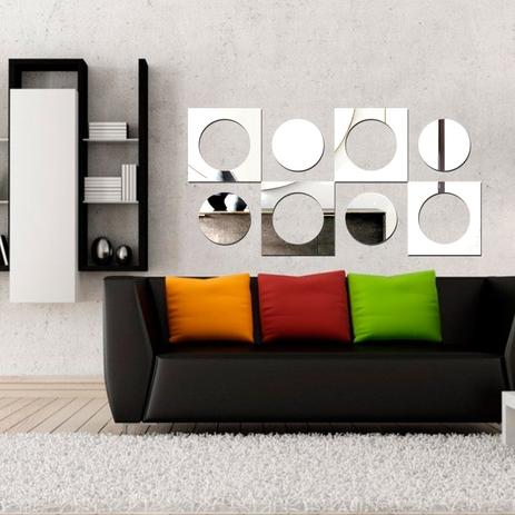 Espelho Acrílico Decorativo Quadrados e Bolas - Viniko Menor preço em Espelho Acrílico Decorativo Quadrados e Bolas - Viniko