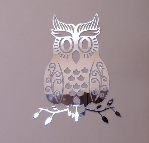Espelho Acrilico Decorativo  - Tema Coruja 30cm X 20cm - Somtek é boa?