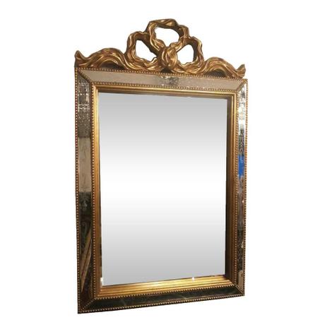 Espelho Com Moldura Clássica Dourada e Espelhada - Prime home decor Menor preço em Espelho Com Moldura Clássica Dourada e Espelhada - Prime home decor