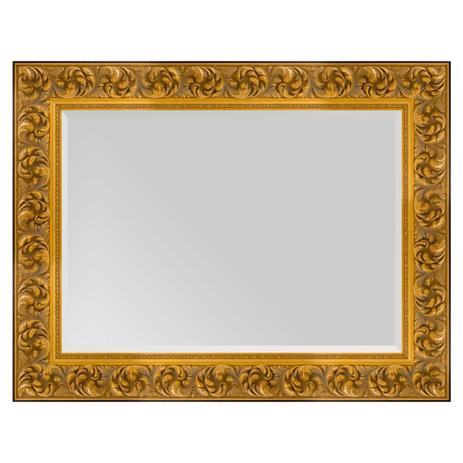 Menor preço em Espelho com Moldura na cor Dourado Envelhecido com Bisotê 120x90cm - Decore pronto