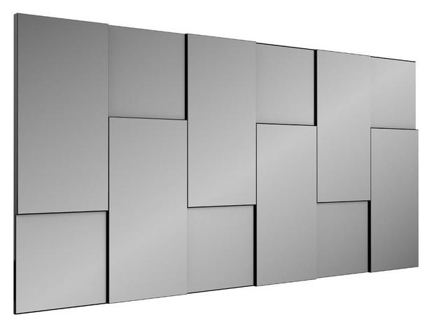 Espelho Decorativo Escala 3D 180 cm Preto Brilho - Dalla costa Menor preço em Espelho Decorativo Escala 3D 180 cm Preto Brilho - Dalla costa