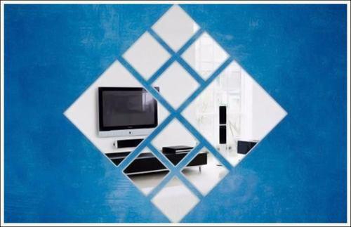 Espelho Decorativo Kit 10 Quadrados Personalisáveis - Decoramix Menor preço em Espelho Decorativo Kit 10 Quadrados Personalisáveis - Decoramix
