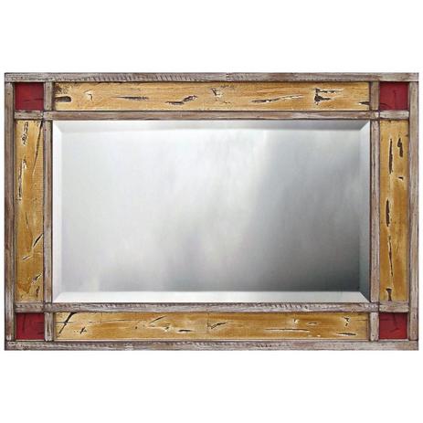 Espelho Decorativo Rústico com Bisotê e Moldura Colorida - Decore pronto é boa?