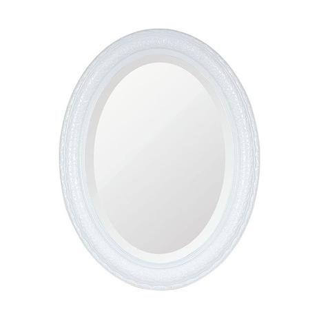 Espelho Oval Bisotê Branco Puro Grande - Santa luzia Menor preço em Espelho Oval Bisotê Branco Puro Grande - Santa luzia