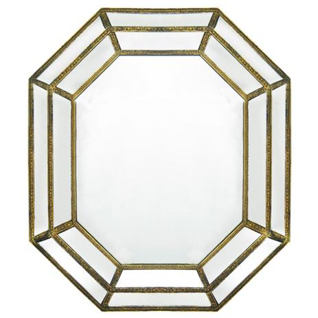 Espelho Pequeno com Moldura Dourada Octagonal - Prime home decor Menor preço em Espelho Pequeno com Moldura Dourada Octagonal - Prime home decor