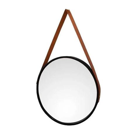 Espelho Redondo Decorativo Com Moldura E Alça De Couro 33cm - FWB é boa?