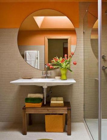 Espelho Redondo Decorativo Em Vidro Para Banheiro Ou Lavabo 45cm - Vidraçaria CS Menor preço em Espelho Redondo Decorativo Em Vidro Para Banheiro Ou Lavabo 45cm - Vidraçaria CS