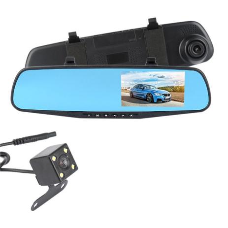 Espelho Retrovisor Camera Re Frontal Sensor Tela LCD Estacionamento Carro Kit (BSL-CAR-2) - Ab midia Menor preço em Espelho Retrovisor Camera Re Frontal Sensor Tela LCD Estacionamento Carro Kit (BSL-CAR-2) - Ab midia