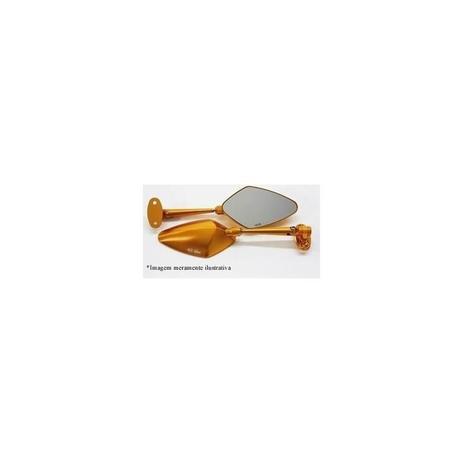 Espelho Retrovisor Em Alumínio Cbr250R Dourado - Moto X Menor preço em Espelho Retrovisor Em Alumínio Cbr250R Dourado - Moto X