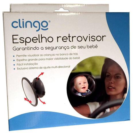 Espelho Retrovisor Para Bebê Redondo - Clingo Menor preço em Espelho Retrovisor Para Bebê Redondo - Clingo