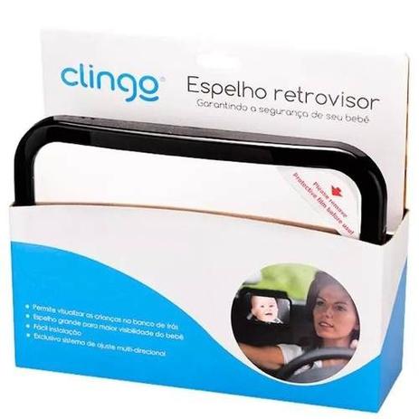 Espelho Retrovisor Retangular Para Carro Clingo C02204 BRASBABY Menor preço em Espelho Retrovisor Retangular Para Carro Clingo C02204 BRASBABY