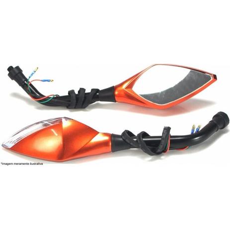 Espelho Retrovisor Sport Com Leds Laranja (Par) Universal Bering Menor preço em Espelho Retrovisor Sport Com Leds Laranja (Par) Universal Bering