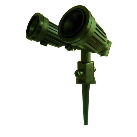 Espeto para jardim duplo articulado para lâmpada PAR bivolt verde Key West Menor preço em Espeto para jardim duplo articulado para lâmpada PAR bivolt verde Key West
