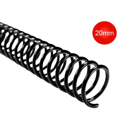 Espiral Plástico Preto 20mm PCT C/80 UN - Poliplast Menor preço em Espiral Plástico Preto 20mm PCT C/80 UN - Poliplast