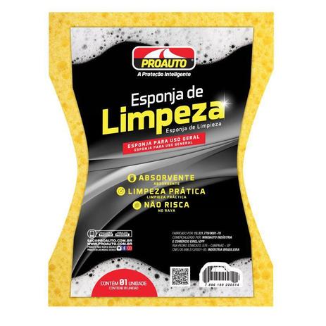 Esponja de Limpeza Proauto kit com 3 unidades Menor preço em Esponja de Limpeza Proauto kit com 3 unidades