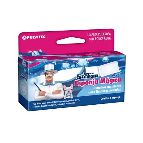 Esponja Mágica Super Storm 1 unidade Pulvitec Menor preço em Esponja Mágica Super Storm 1 unidade Pulvitec