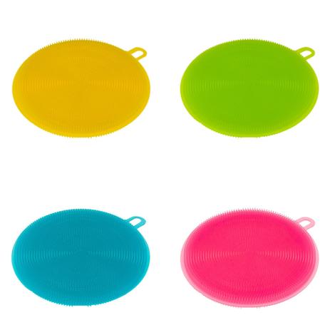 Esponja Multiuso Redonda Silicone Cores Sortidas pacote com 04 unidades - Weck Menor preço em Esponja Multiuso Redonda Silicone Cores Sortidas pacote com 04 unidades - Weck