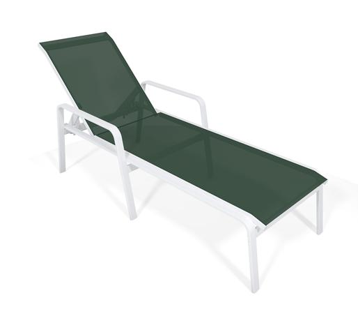 Espreguiçadeira Piscina Praia Alumínio Branco Tela Verde - Aluv móveis é boa?