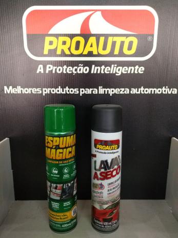Espuma Mágica + Lava Autos a Seco Proauto - 400ml cada Menor preço em Espuma Mágica + Lava Autos a Seco Proauto - 400ml cada