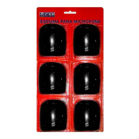 Espumas para Microfone de Mão -GM515B com 06 Unidades - Csr Menor preço em Espumas para Microfone de Mão -GM515B com 06 Unidades - Csr