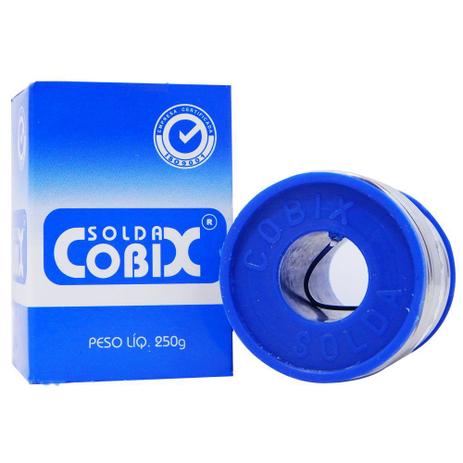 Estanho Cobix P/ Solda Rolo Azul - Fio 1,0 MM - 250g Menor preço em Estanho Cobix P/ Solda Rolo Azul - Fio 1,0 MM - 250g
