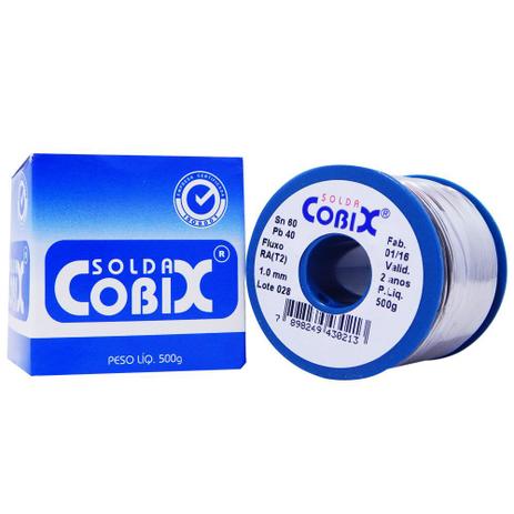 Estanho Cobix P/ Solda Rolo Azul - Fio 1,0 MM - 500g Menor preço em Estanho Cobix P/ Solda Rolo Azul - Fio 1,0 MM - 500g