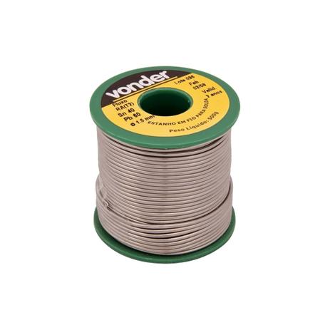 Estanho Em Fio 1,0 Mm Para Solda 40 X 60 500G/Vonder Menor preço em Estanho Em Fio 1,0 Mm Para Solda 40 X 60 500G/Vonder