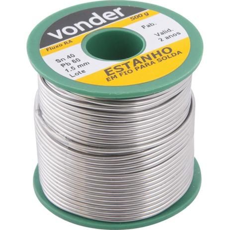 Estanho em fio 1,5 mm 40 x 60 - Vonder Menor preço em Estanho em fio 1,5 mm 40 x 60 - Vonder