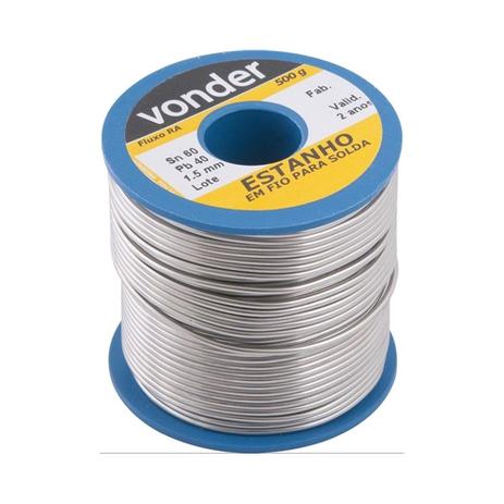 Estanho Em Fio, 1,5 Mm, 60 X 40, Com 500 G, Vonder Menor preço em Estanho Em Fio, 1,5 Mm, 60 X 40, Com 500 G, Vonder