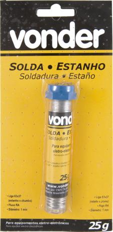 Estanho fio 1,0mm 63x37 25g tubo - Vonder Menor preço em Estanho fio 1,0mm 63x37 25g tubo - Vonder